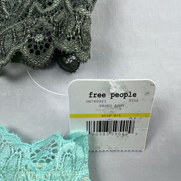 Free People Seamless Lace Reversible Bandeau Bra Lot M/L NWT - Picture 3 of 7
